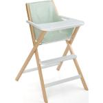 Chaise haute pliable Traveller en bois naturel et blanc avec tablette Geuther