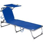 Chaises longues en aluminium Etc-Shop bleues en aluminium pliables 