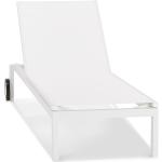 Chaise longue de jardin 'PREMIA' blanche - commande par 2 pièces / prix pour 1 pièce