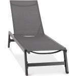 Chaise longue de jardin 'TARIFA' gris foncé - commande par 2 pièces / prix pour 1 pièce