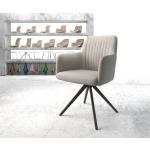 Chaises design DELIFE Greg-Flex gris clair à rayures en polyester modernes 