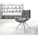 Chaises design DeLife Taimi-Flex gris acier en velours 