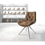 Chaises design DeLife Taimi-Flex marron en acier 