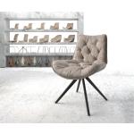 Chaises design DELIFE Taimi-Flex taupe en polyester 