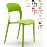 Chaise salle à manger bar restaurant en polypropylène coloré design Restaurant, Couleur: Vert