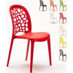 Chaises design rouges empilables modernes 