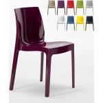 Chaises design Grand Soleil violettes empilables modernes 