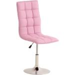 Chaises design roses en cuir synthétique à hauteur réglable modernes 