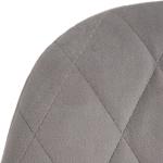 Chaise tapissée en velours gris clair et métal 46x51x83 cm