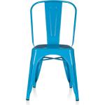 Chaises design bleus clairs en acier empilables industrielles 