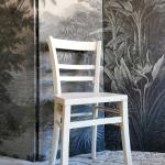 Chaises de bistrot blanches shabby chic 