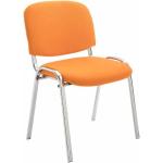 Chaises design orange en tissu empilables contemporaines 