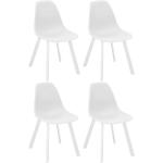 Chaises de jardin aluminium Proloisir blanches en résine en lot de 4 