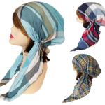 Turbans multicolores à carreaux à motif USA Tailles uniques look fashion pour femme 