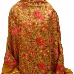 Écharpes en soie multicolores à fleurs en laine look fashion pour femme 
