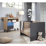 Chambres bébé complètes gris anthracite en bois massif 