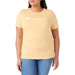 Champion American Classics-Big Logo S-S T-Shirt, Jaune Paille, Medium Femme