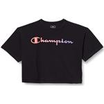 Champion Athletic C-Sport Quick Dry Logo Boxy S/S T-Shirt, Noir, X-Small Femme
