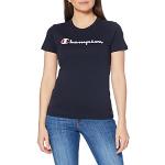 Champion Classic Logo Crewneck T-Shirt T-shirt Femme Bleu marine S
