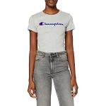Champion Classic Logo Crewneck T-Shirt T-shirt Femme Gris clair S