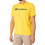 T-shirts Champion jaunes à manches courtes à manches courtes Taille S classiques pour homme en promo 