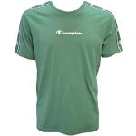 T-shirts Champion verts à logo à manches courtes à manches courtes Taille S classiques pour homme en promo 