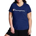 Champion T- Shirt Vapor en Coton avec col en V, Imperial Indigo Heather-y07245, Taille 3XL Femme