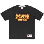 T-shirts col rond Champion noirs Stranger Things à col rond Taille XS pour homme en promo 