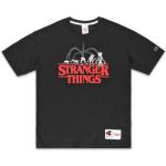 T-shirts col rond Champion noirs Stranger Things à col rond Taille M pour homme en promo 