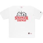 T-shirts col rond Champion blancs Stranger Things à col rond Taille XS pour homme 