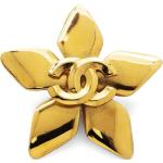 Broches en or de créateur Chanel en plaqué Or seconde main pour femme en promo 