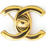 Broches en or de créateur Chanel en plaqué Or seconde main pour femme en promo 