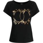T-shirts col rond de créateur Chanel noirs seconde main à manches courtes à col rond Tailles uniques pour femme 