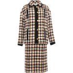 Robes en laine de créateur Chanel multicolores pied de poule seconde main à manches longues à col rond Tailles uniques classiques pour femme en promo 