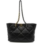 CHANEL Pre-Owned 2021-2023 19 Lambskin Shopping tote bag - Noir