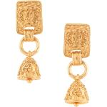 Boucles d'oreilles en or de créateur Chanel en plaqué Or seconde main pour femme 
