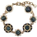 Bracelets de perles de créateur Chanel bleus en acier à perles seconde main pour femme 