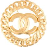 CHANEL Pre-Owned broche à logo CC (1996) - Or