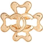 CHANEL Pre-Owned broche à logo CC - Or