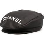 Casquettes de créateur Chanel noires en coton mélangé seconde main Tailles uniques pour femme en promo 