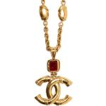 Pendentifs en or de créateur Chanel en plaqué Or seconde main pour femme 