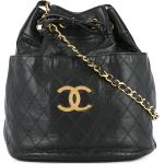 CHANEL Pre-Owned drawstring quilted chain shoulder bag - Noir