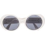 CHANEL Pre-Owned lunettes de soleil CC à monture ronde (années 1990) - Blanc