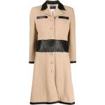 Manteaux de créateur Chanel marron en cuir de veau seconde main à manches longues Tailles uniques pour femme 