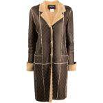 Manteaux en laine de créateur Chanel marron en cuir seconde main mi-longs à manches longues Tailles uniques pour femme 
