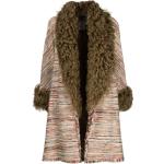 Vestes longues de créateur Chanel multicolores en peau lainée à franges seconde main mi-longues à manches longues Tailles uniques pour femme 