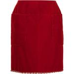 Jupes velours de créateur Chanel rouges en velours seconde main minis Tailles uniques pour femme 
