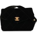 Sacs banane & sacs ceinture de créateur Chanel noirs en velours seconde main pour femme 
