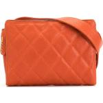 Sacs banane & sacs ceinture de créateur Chanel orange en cuir seconde main look fashion pour femme 