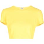T-shirts de créateur Chanel jaunes seconde main à manches courtes à col rond Tailles uniques pour femme 